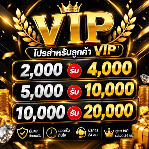 🔥โปร VIP เล่นได้ทุกอย่าง ทำยอด2เท่า